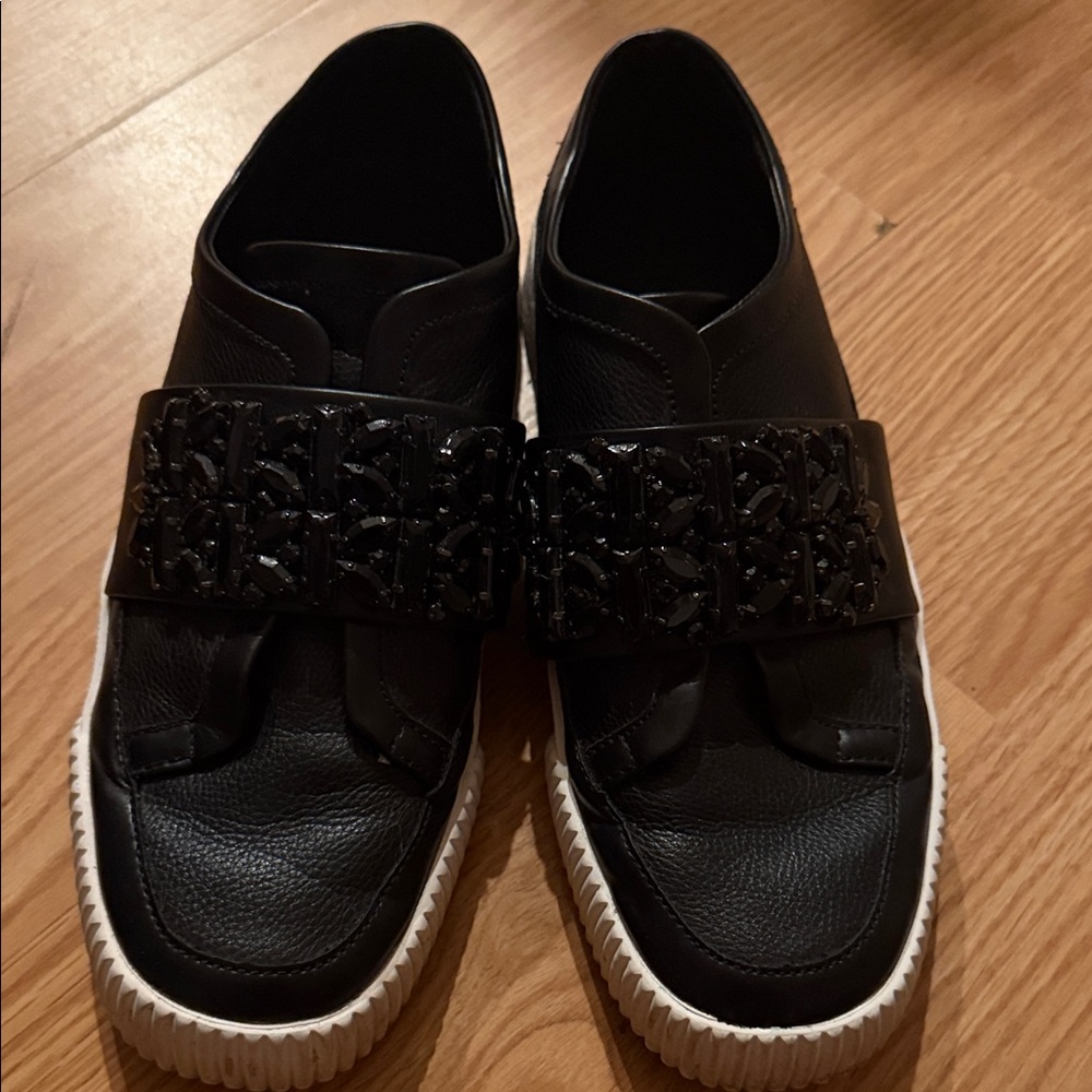 Karl lagerfeld Black Leather Women's Shoes